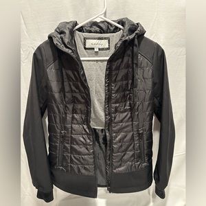 Light weight jacket. Black with hood. X-small